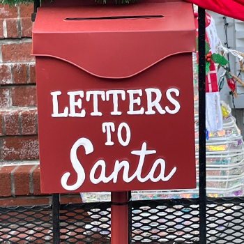 fake mailbox for letters to Santa
