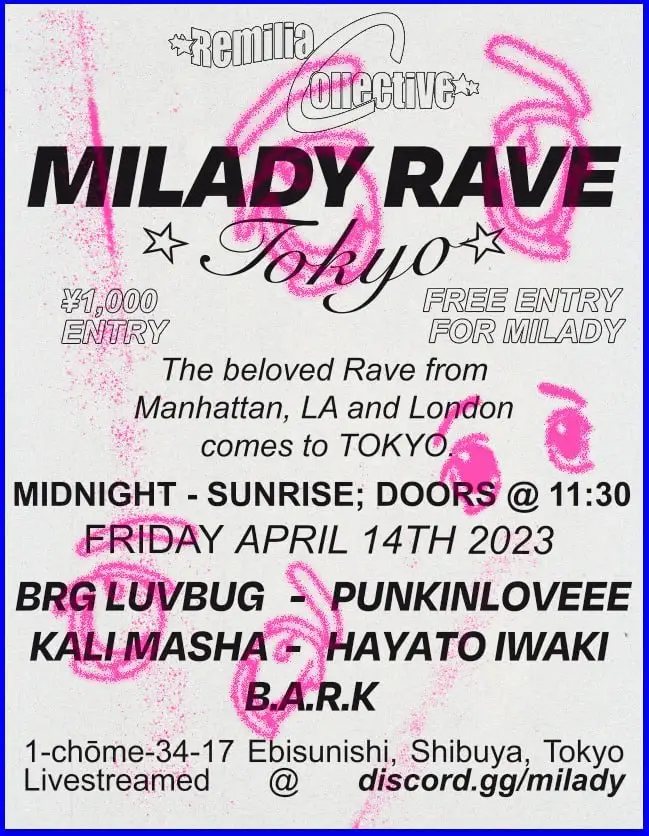 04/2023 Tokyo: Milady Rave Tokyo