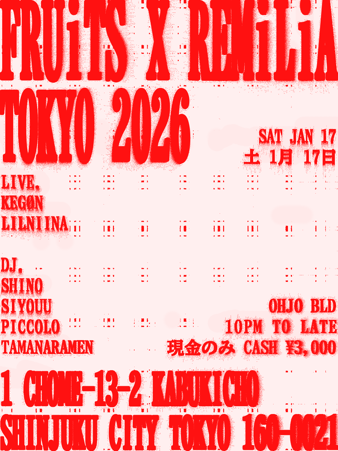 01/2026 Tokyo: FRUiTS x Remilia Rave Tokyo