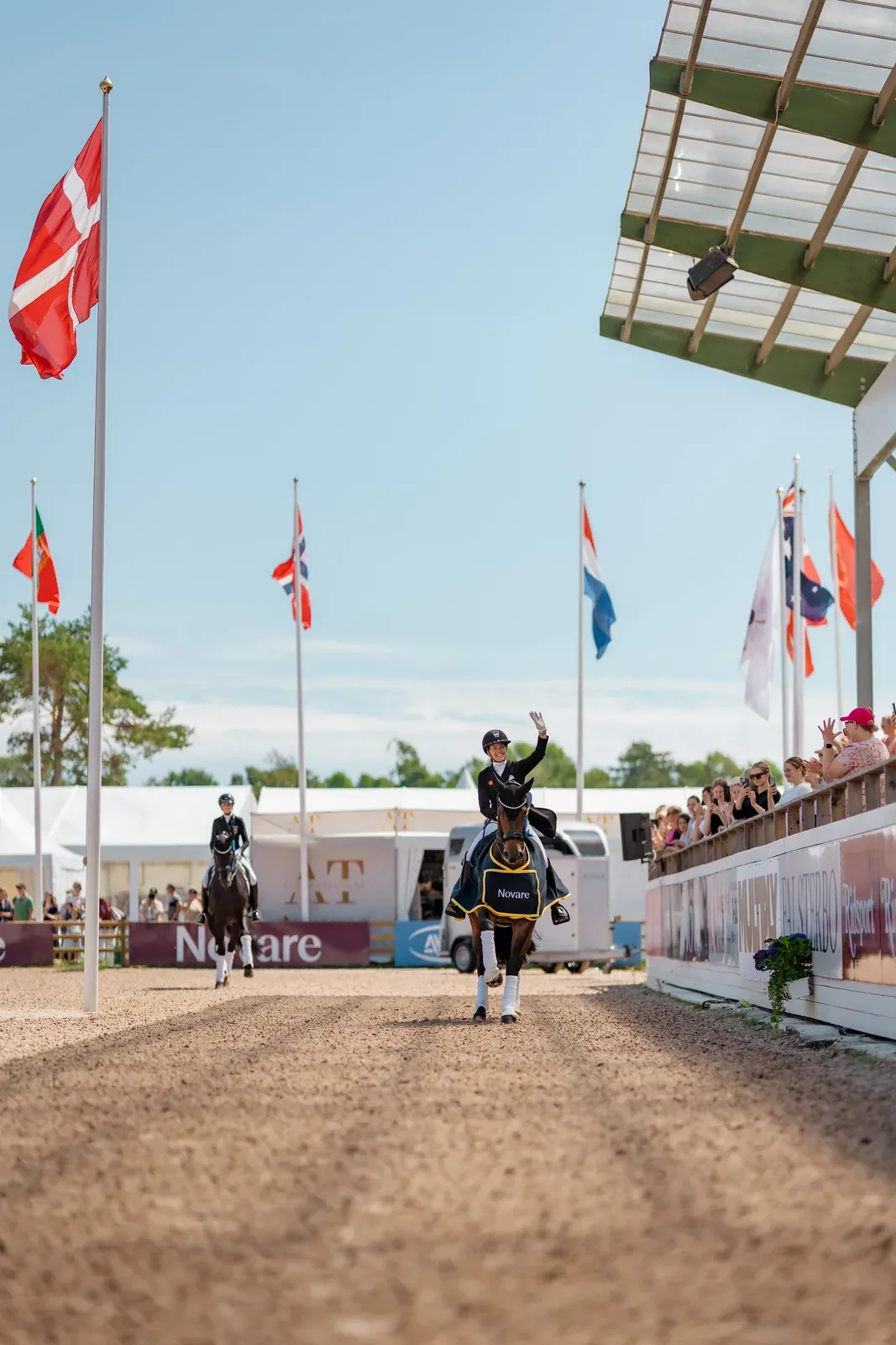 Cathrine Laudrup-Dufour y Mount St John Freestyle ante el público de Falsterbo 2026