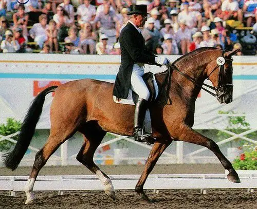 Reiner Klimke y Ahlerich en una imagen de archivo de su carrera deportiva.