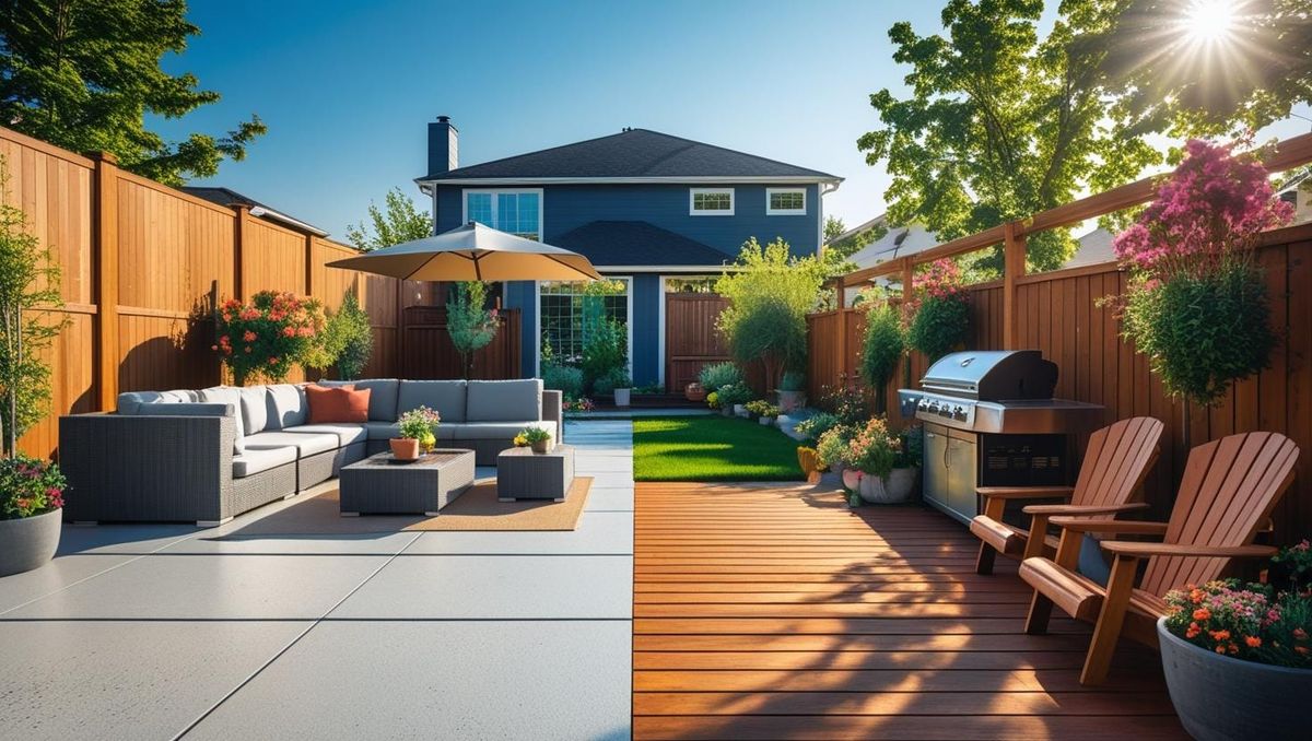 Concrete Patio or Wooden Deck? Choosing the Right Outdoor Living Space for Your Home