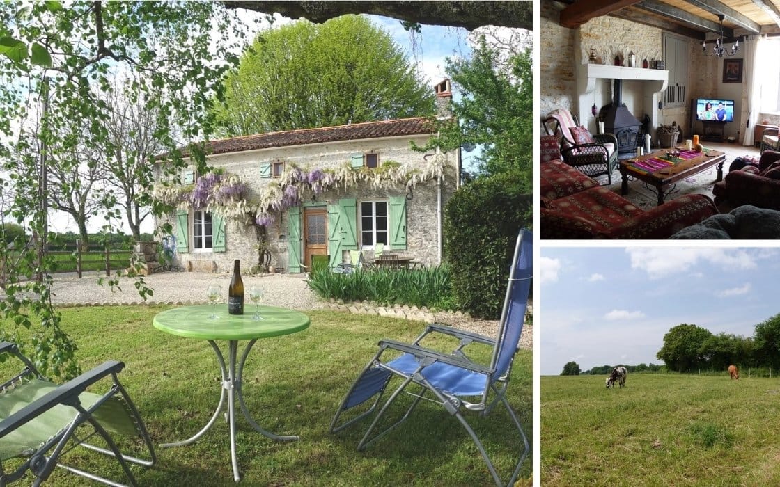 Steinhaus mit großer Ausbau-Scheune in der Nouvelle-Aquitaine für 162.000€