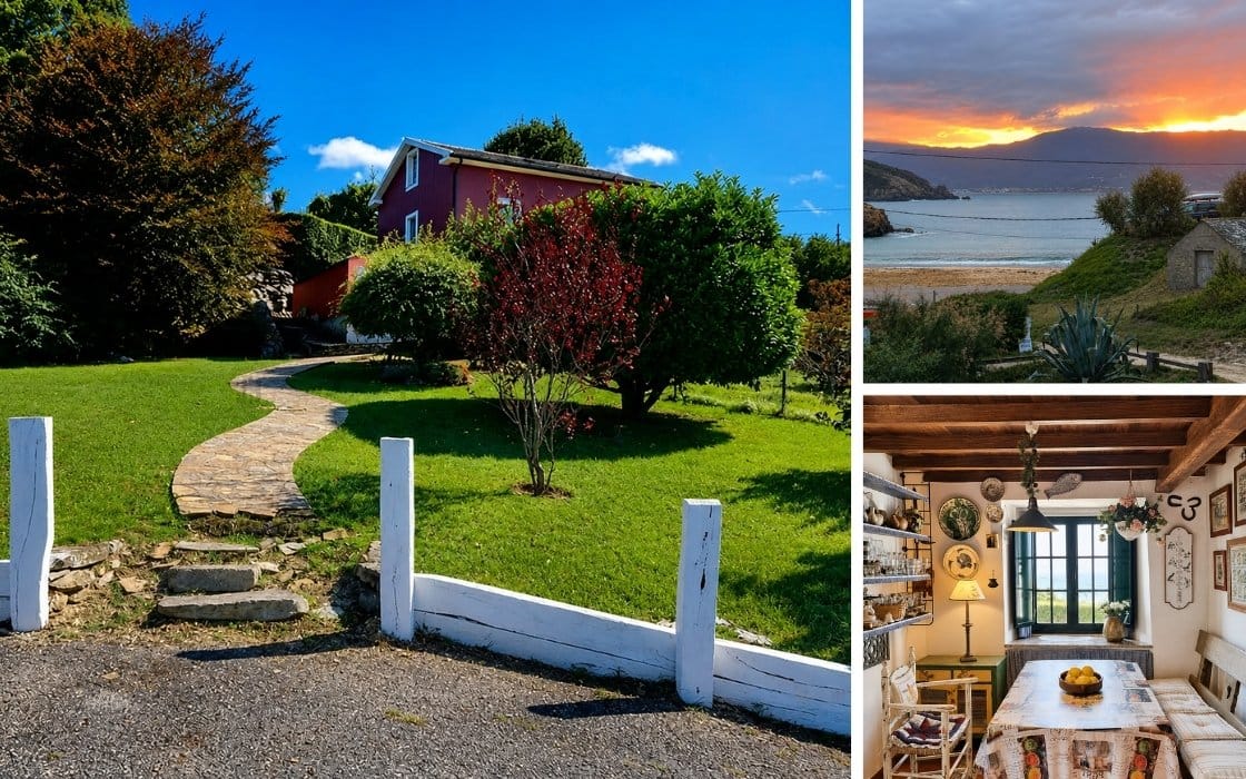 Küstenhaus mit Meerblick und parkartigem Garten in Galicien für 300.000€