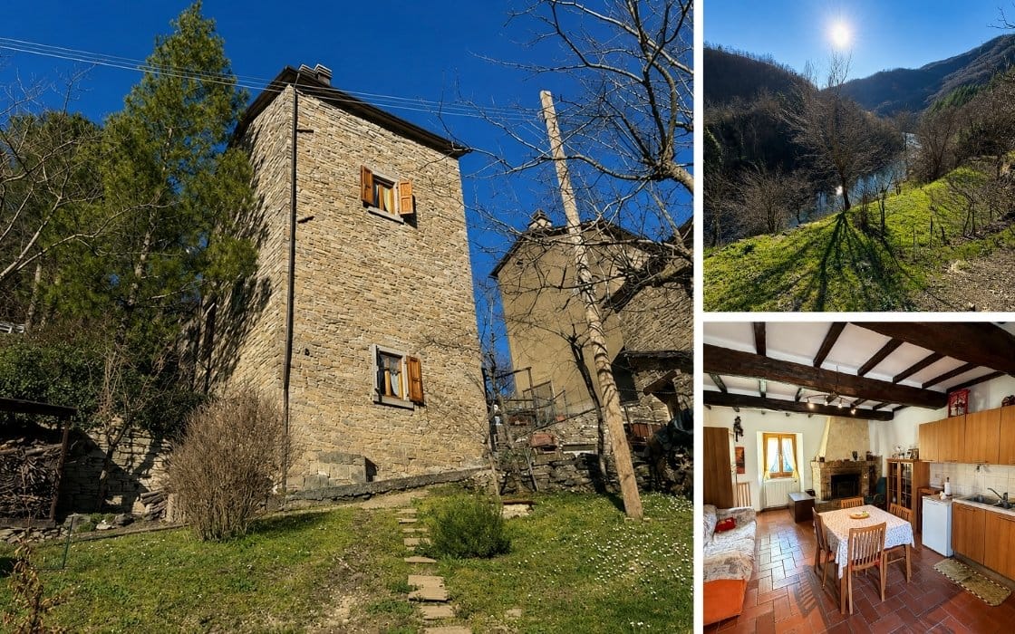 Turmartiges Steinhaus mit Flusszugang in der Toskana für 105.000€