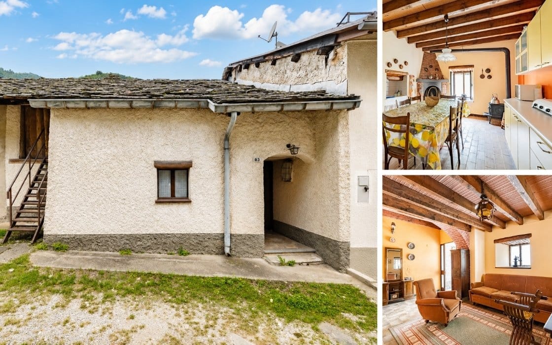 Landhaus mit Holzbalken & Kamin im Piemont für 19.900€