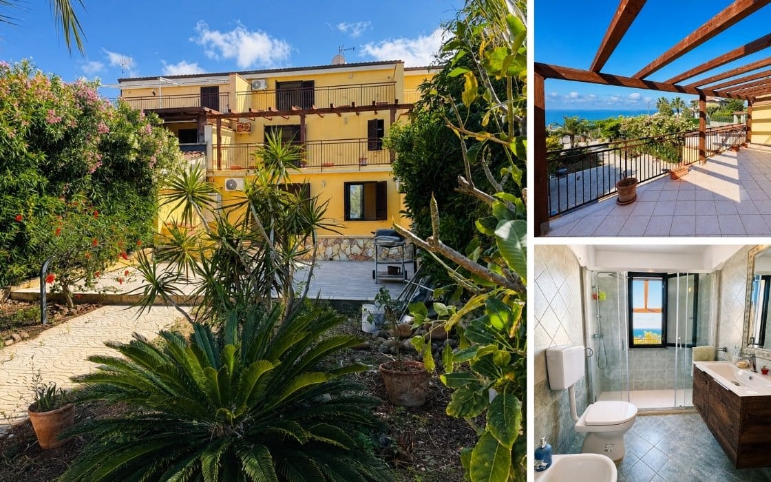Villa mit drei Meerblick-Terrassen bei Palermo für 250.000€