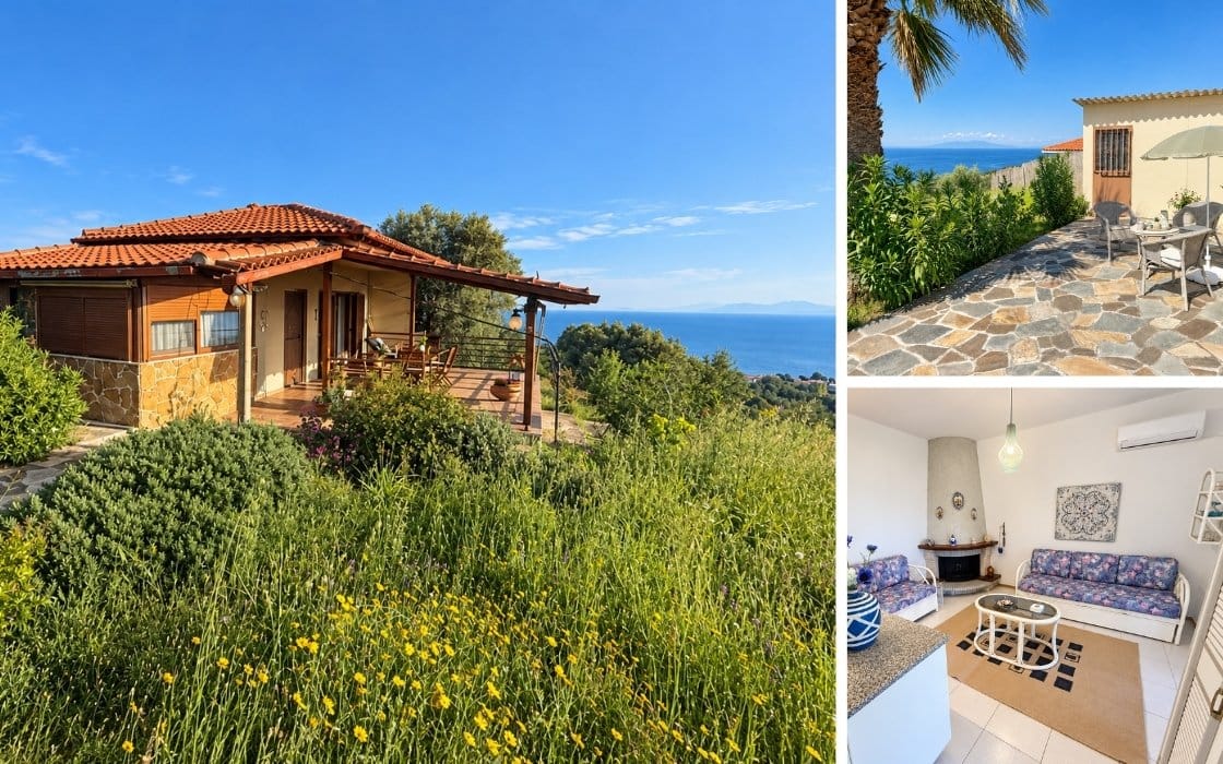 Bungalow mit großer Meerblickterrasse auf Chalkidiki für 140.000€