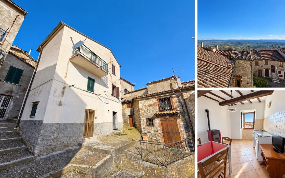 Dorfhaus mit Panoramablick in der Toskana für 19.000€