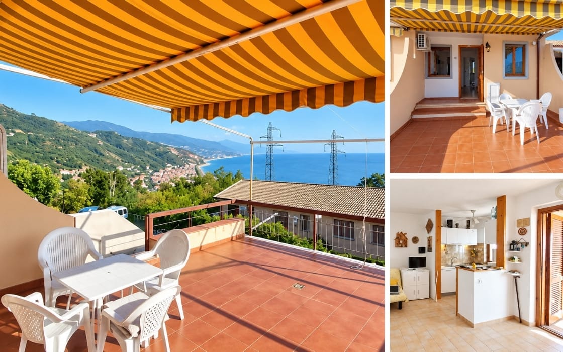 Ferienwohnung mit großer Meerblickterrasse in Kalabrien für 39.000€