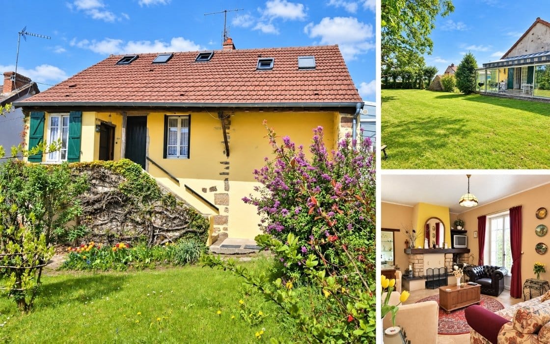 Steinhaus mit Garten & Wintergarten im Burgund für 119.000€