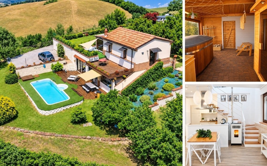 Ferienvilla mit Pool, Spa & Panoramablick in den Marken für 165.000€