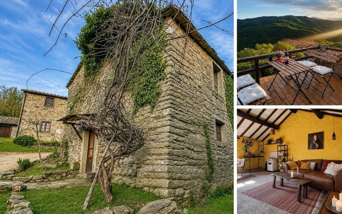 Natursteinhaus mit Panoramaterrasse in der Toskana für 79.000€