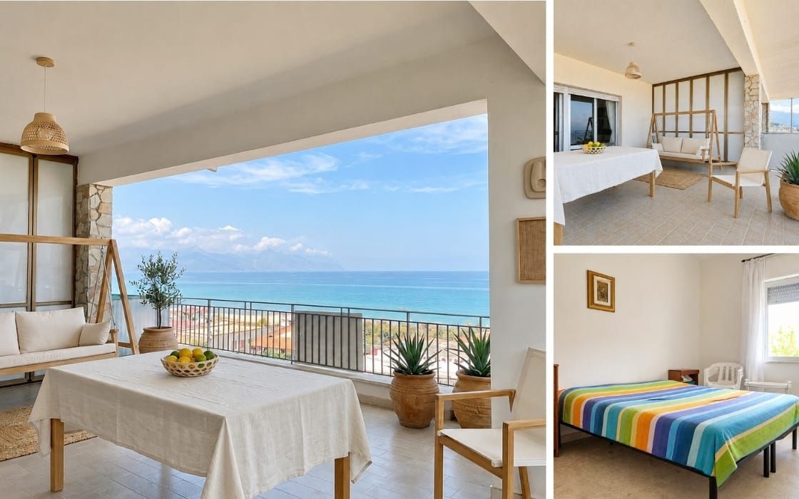 Apartment mit 26m² Meerblick-Veranda auf Sizilien für 125.000€