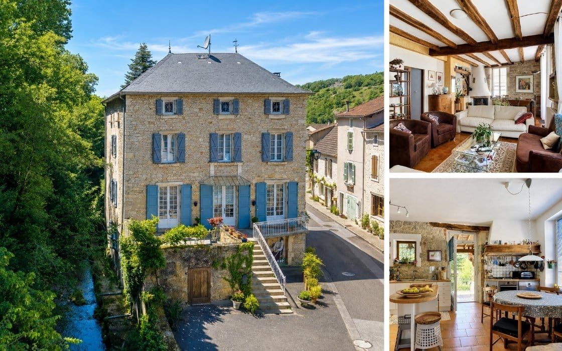 Charakterhaus mit Gîte und Garten am Bach im Lot für 329.000€