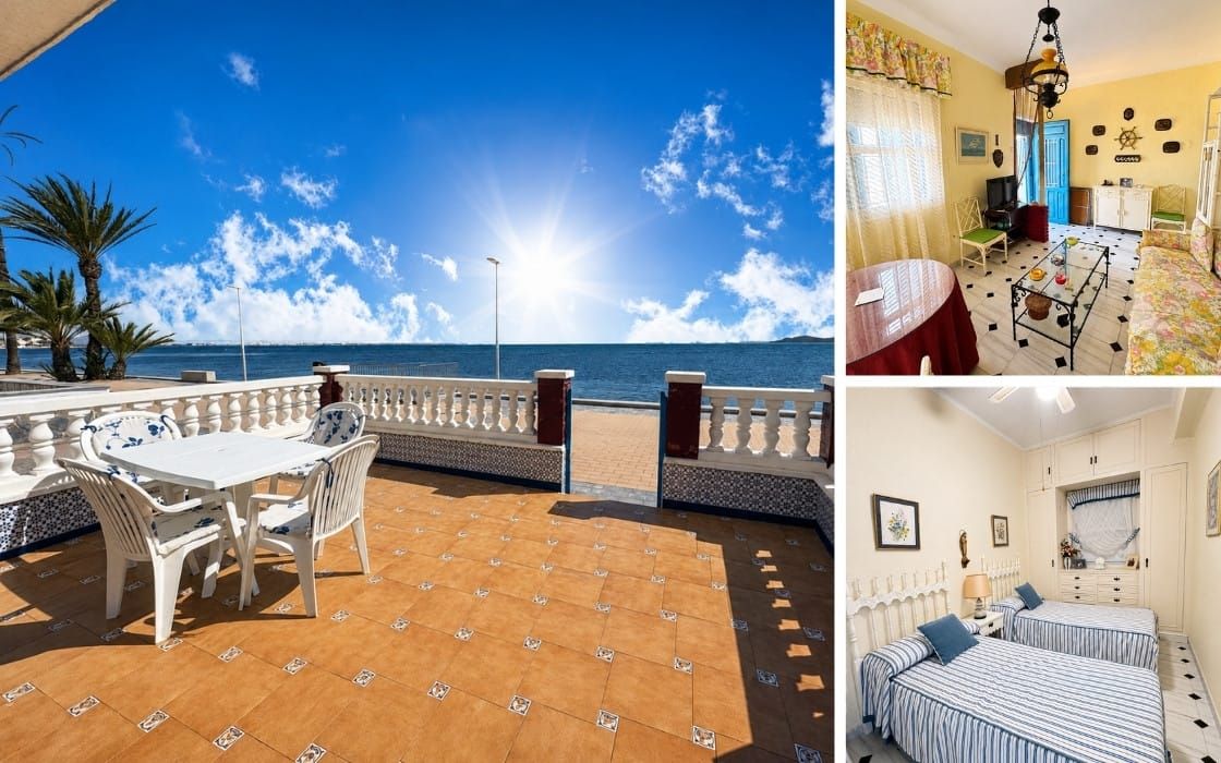 Erdgeschosswohnung mit Terrasse in erster Meereslinie in Murcia für 165.000€