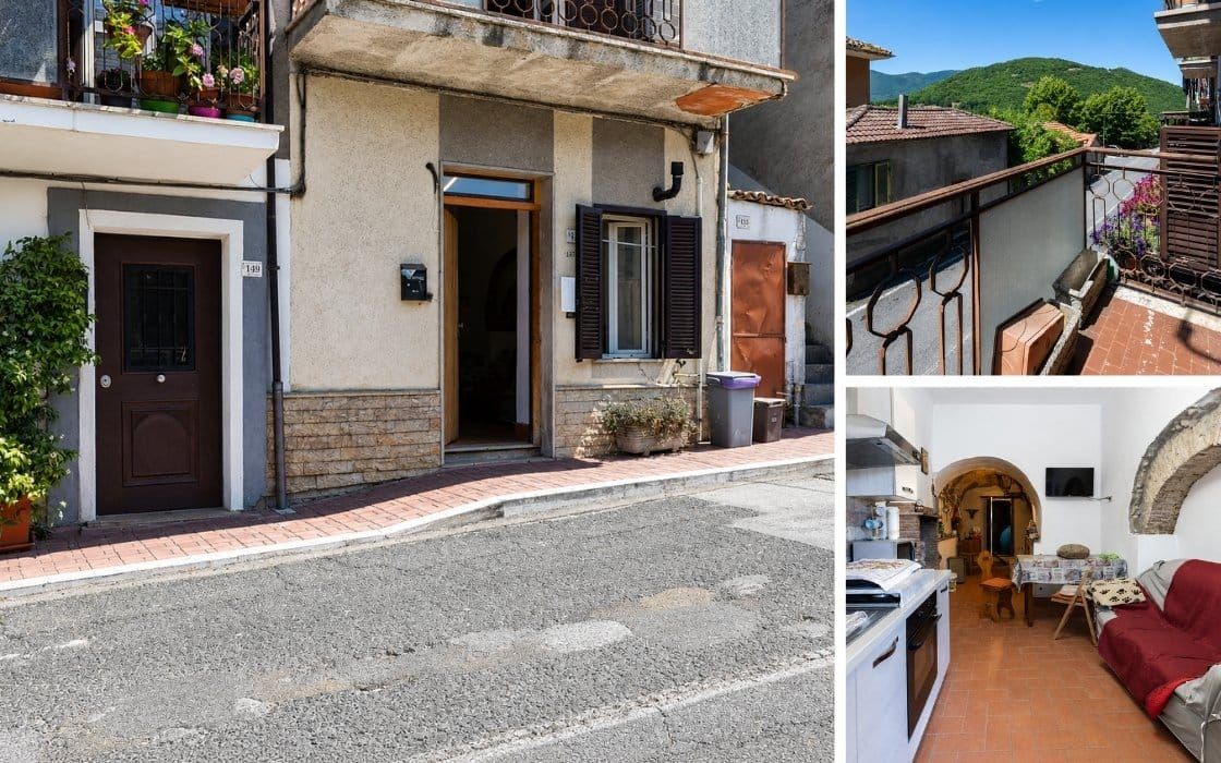Dorfhaus mit Panoramabalkon im Latium für 19.000€