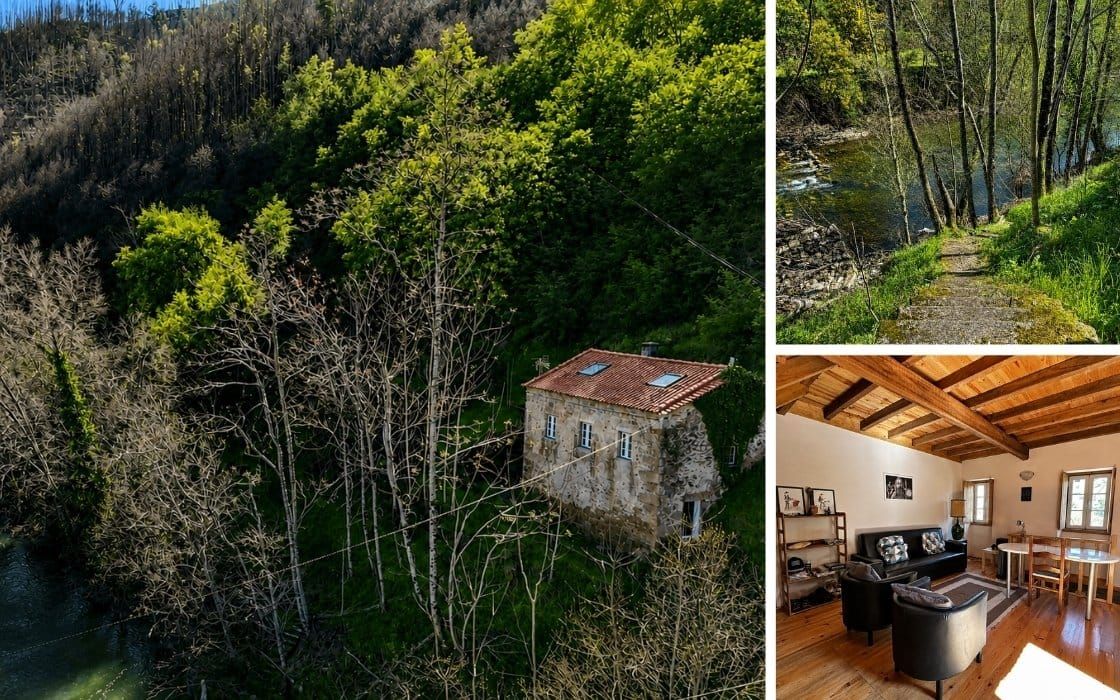Renoviertes Natursteinhaus mit direktem Flusszugang in Zentralportugal für 159.000€