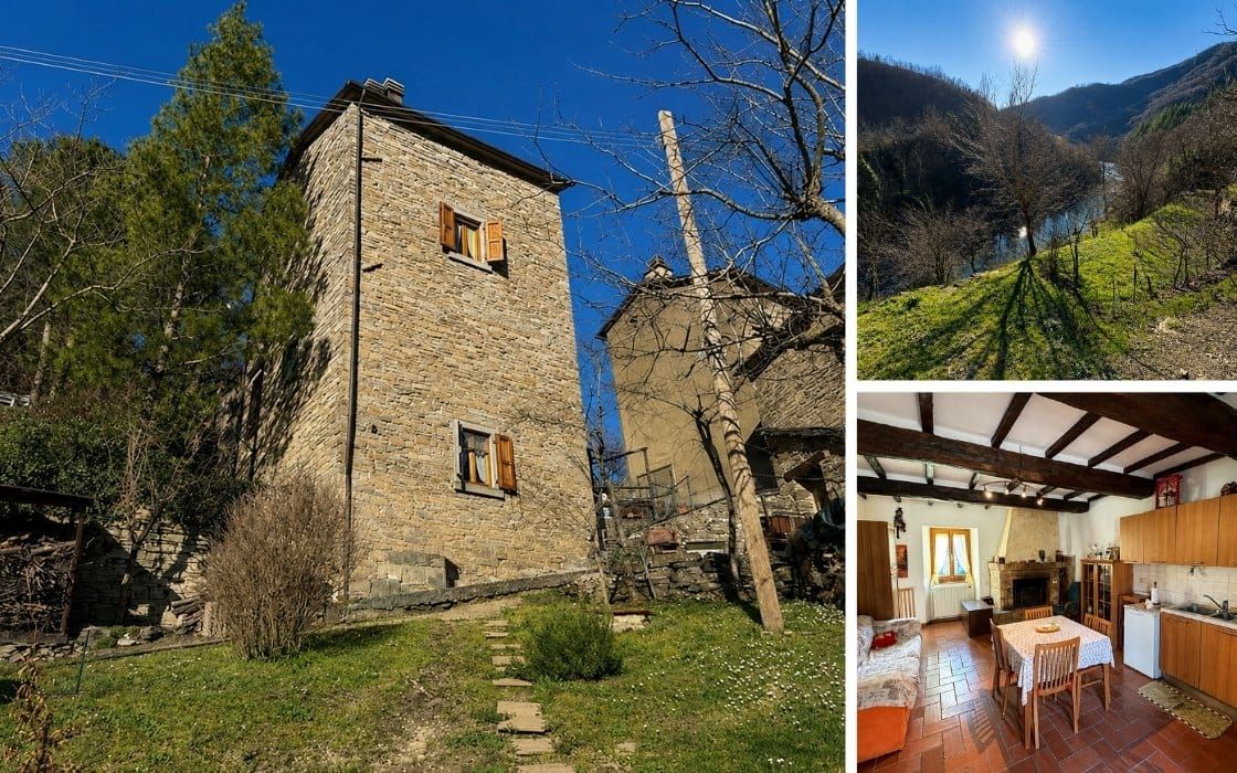 Turmartiges Steinhaus mit Flusszugang in der Toskana für 105.000€