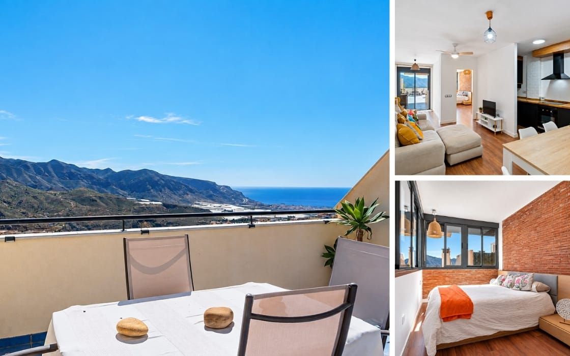 Ferienwohnung mit Panoramaterrasse & Gemeinschaftspool in Andalusien für 149.000€