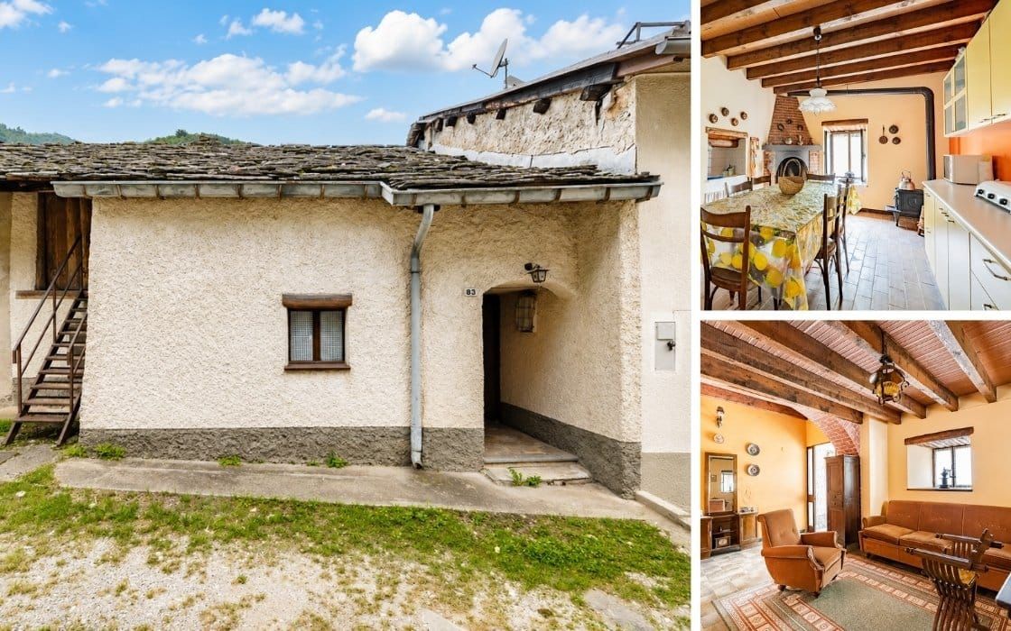 Landhaus mit Holzbalken & Kamin im Piemont für 19.900€