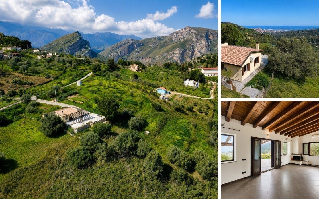 Renoviertes Ferienhaus mit Meerblick-Terrasse & Bergpanorama auf Sizilien für 145.000€