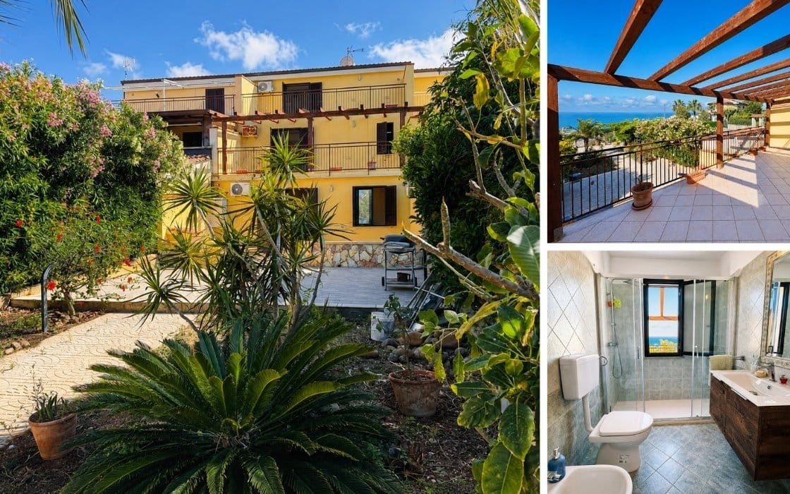 Villa mit drei Meerblick-Terrassen bei Palermo für 250.000€