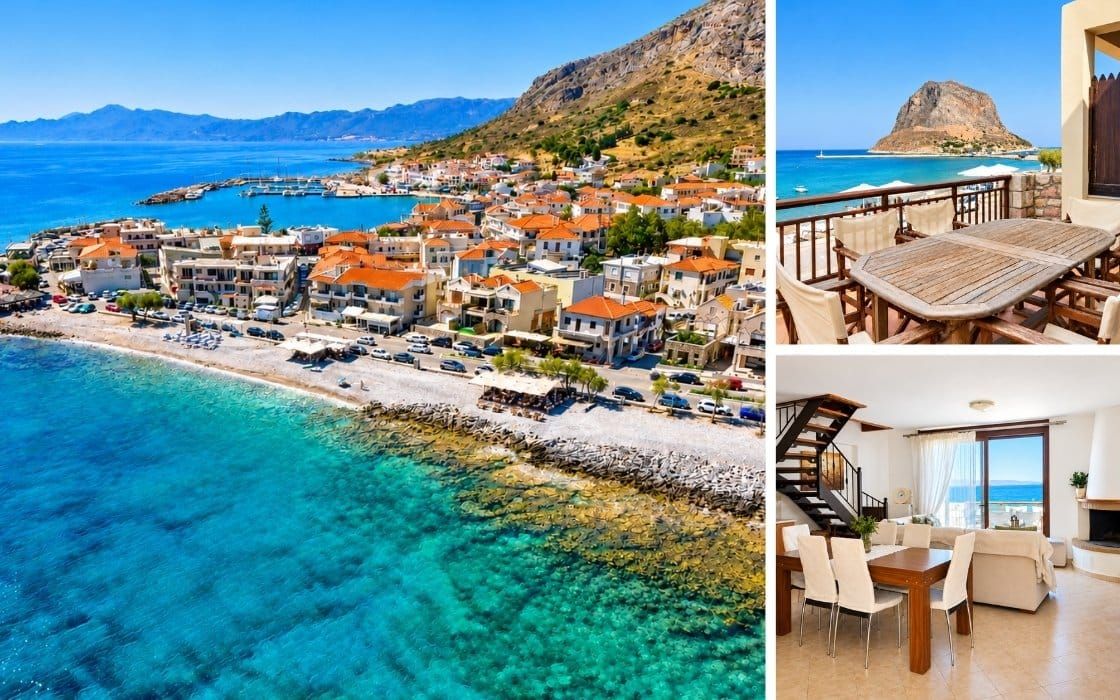 Ferienhaus mit Terrasse direkt am Meer auf dem Peloponnes für 300.000€