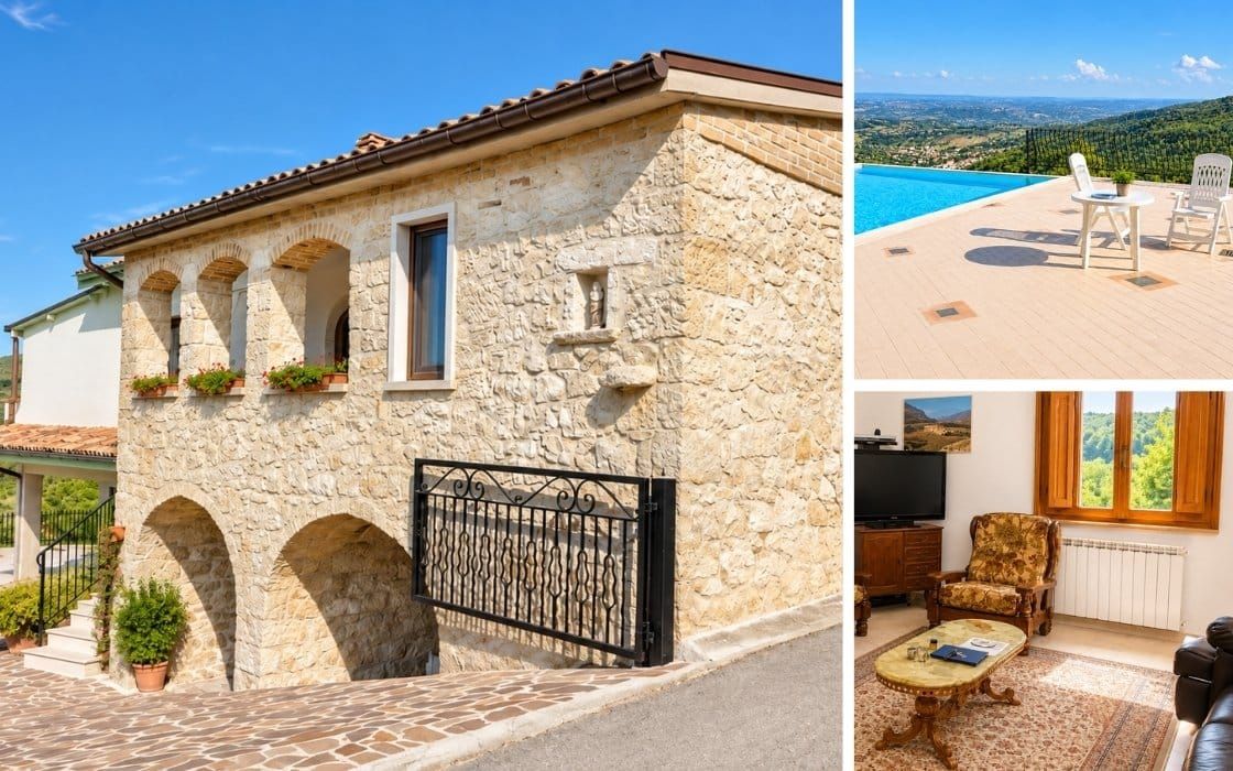Steinhaus mit Panoramapool in den Abruzzen für 180.000€