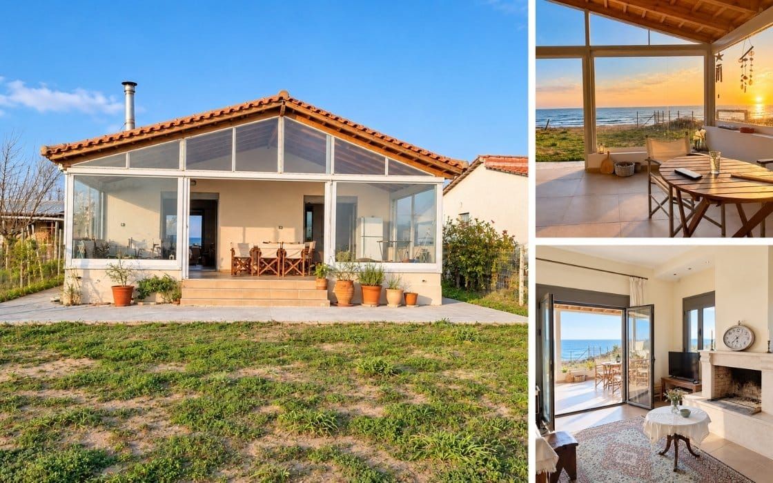 Strandhaus mit Meerblick-Terrasse auf dem Peloponnes für 120.000€