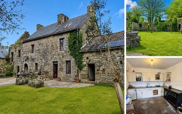 Natursteinhaus mit historischen Gartenruinen in der Bretagne für 88.000€