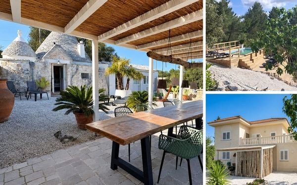 Trullo-Anwesen mit 2 Häusern & Pool in Apulien für 340.000€