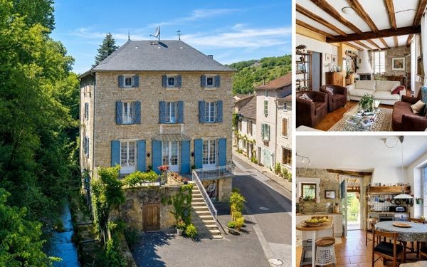 Charakterhaus mit Gîte und Garten am Bach im Lot für 329.000€