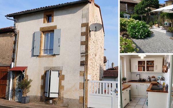 Dorfhaus mit Innenhofgarten in der Vienne für 75.000€