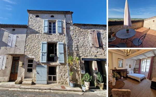 Dorfhaus mit Panorama-Dachterrasse in Südwestfrankreich für 130.800€