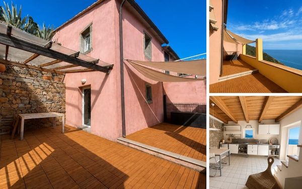 Ferienhaus mit Meerblick-Dachterrasse in den Cinque Terre für 298.000€