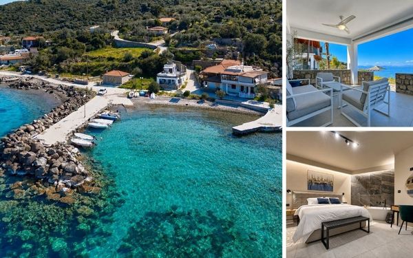 Ferienhaus mit Meerblick-Dachterrasse und Terrasse auf dem Peloponnes für 265.000€