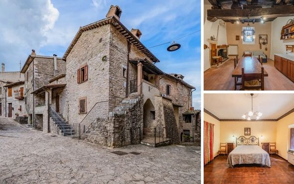 Historisches Stadthaus mit originalen Holzbalken & Kamin in Umbrien für 118.000€