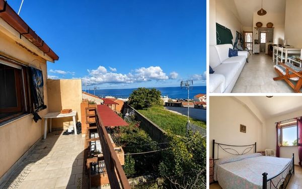 Möblierte Strandwohnung mit Meerblick-Balkon auf Sizilien für 30.000€