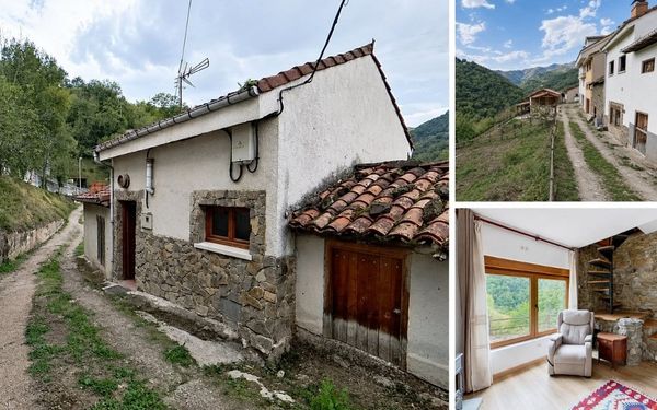 Dreistöckiges Dorfhaus mit Waldblick in Asturien für 65.000€