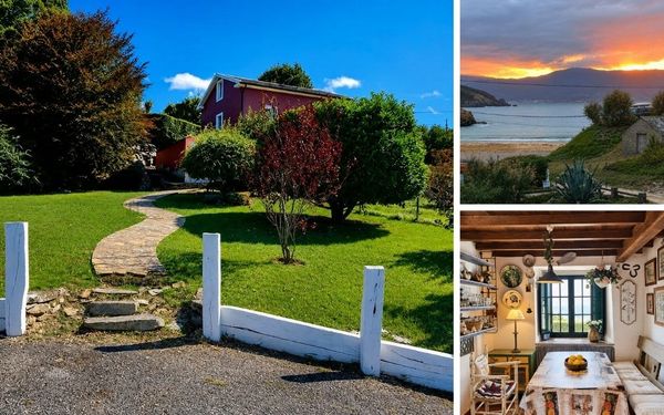 Küstenhaus mit Meerblick und parkartigem Garten in Galicien für 300.000€