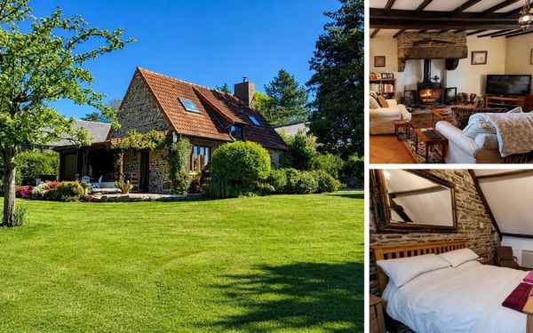 Möbliertes Natursteinhaus mit Südgarten in der Normandie für 150.000€