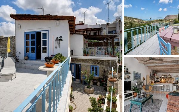 Restauriertes Dorfhaus mit Panoramaterrassen auf Kreta für 220.000€
