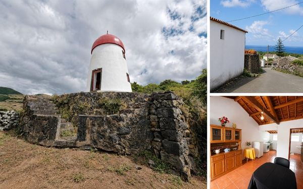Ferienhaus mit ausgebauter Windmühle & Meerblick auf den Azoren für 161.000€