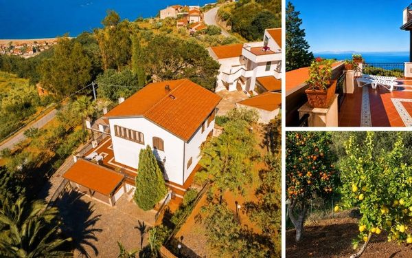 Freistehende Villa mit Blick auf die Äolischen Inseln auf Sizilien für 200.000€