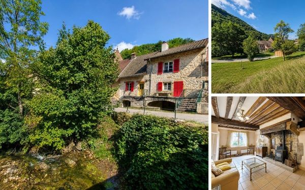 Natursteinhaus mit 2.560 m² Parkgrundstück im Jura für 180.000€