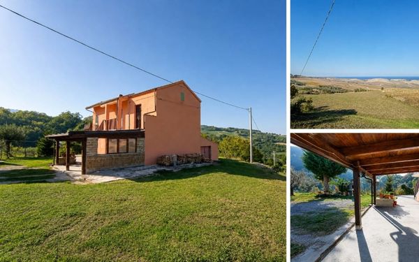 Landhaus mit 2 Hektar Grundstück & Meerblickterrasse in den Abruzzen für 110.000€
