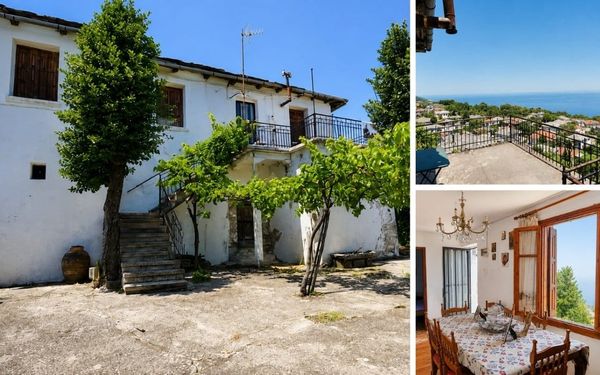 Dorfhaus mit Meerblick-Balkon am Pilion für 95.000€