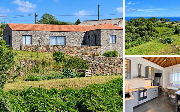 Modernisierter Naturstein-Bungalow mit Meerblick auf den Azoren für 250.000€