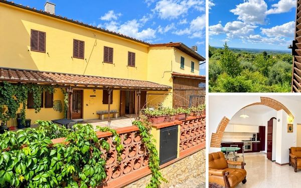 Toskanahaus mit 80-m²-Terrasse & Panoramablick bei Pisa für 130.000€